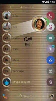 Theme Dialer Copper Gold Metal android App screenshot 1