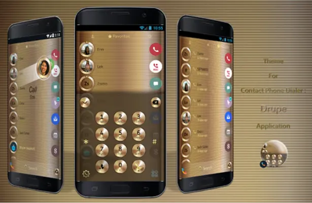 Theme Dialer Copper Gold Metal android App screenshot 5